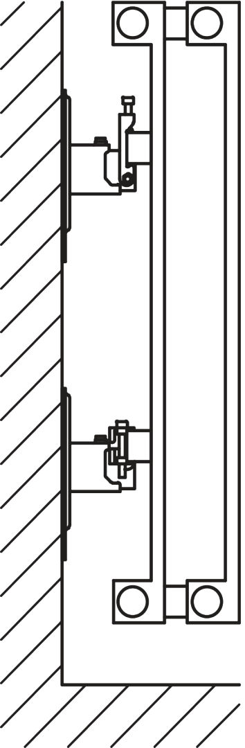 Kermi Heizwand HVN Typ20 BH2400x104x630 QN2308, RAL9016, 6 bar, ANB12