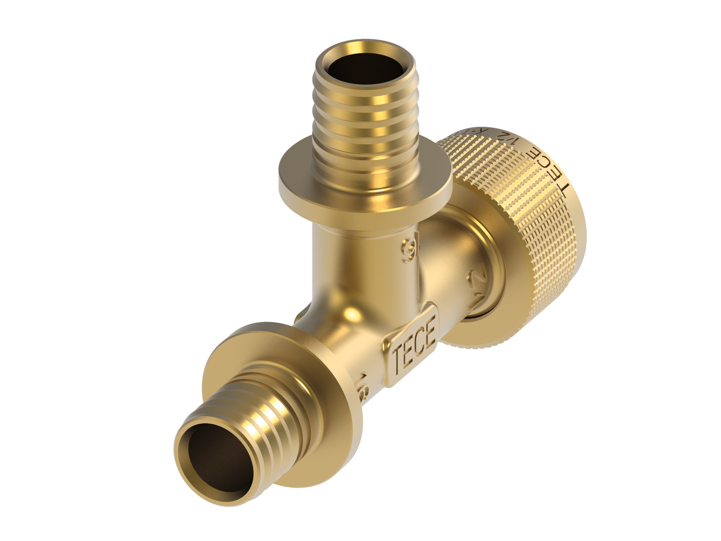 TECEflex Schnelladapter T-Stück, Durchg. Dim. 16 x 16 x 1/2", Si-Bronze