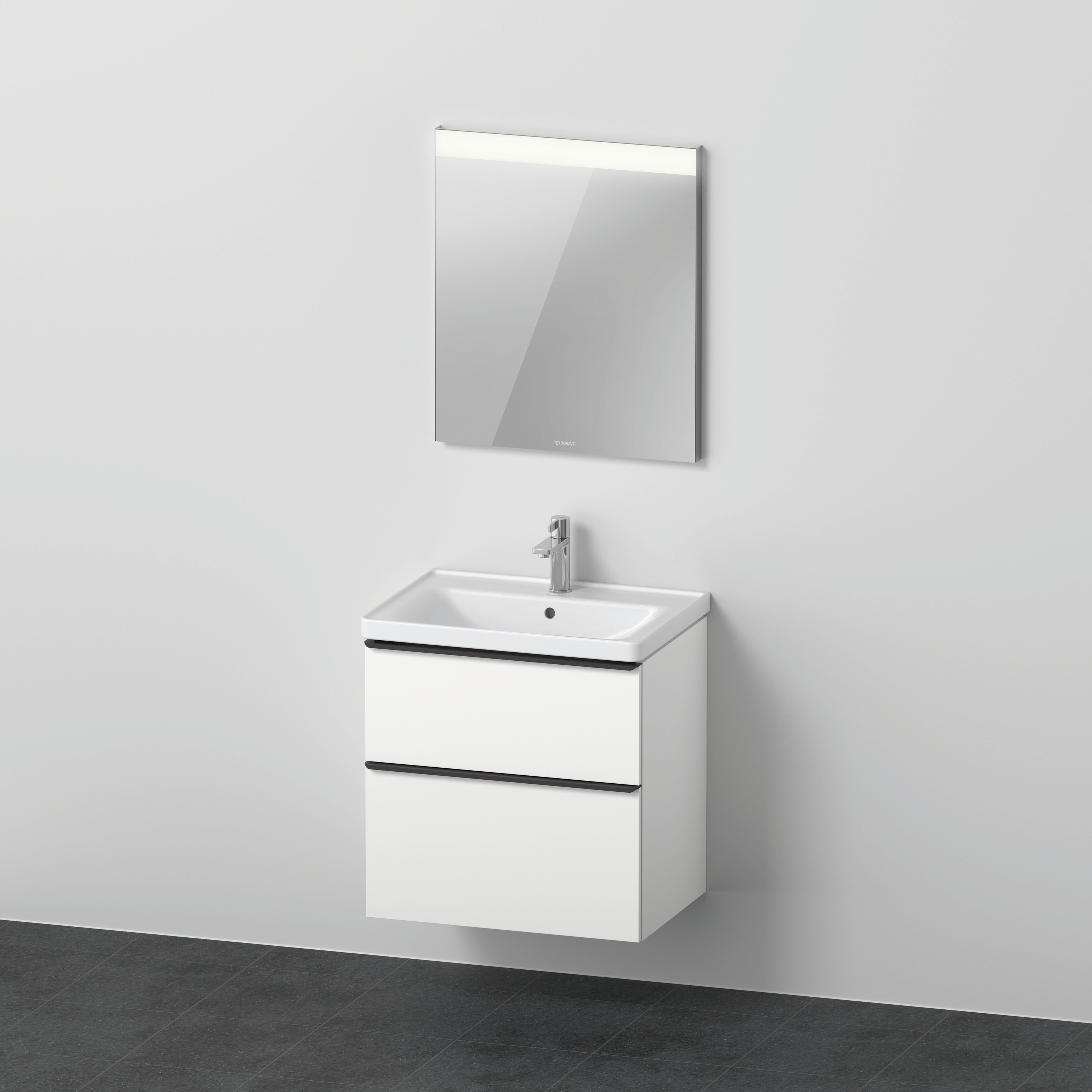 Duravit D-Neo Möbel-Set wandh. 650X480mm WT,WTU Ausz 1,SBK 1,SP Eckig,Weiß Matt