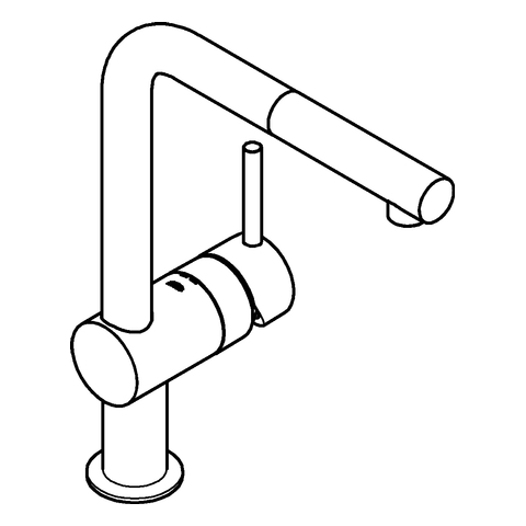 GROHE EH-Spültischbatterie Minta 32168 DN15 herausz.Mousseurauslauf supersteel