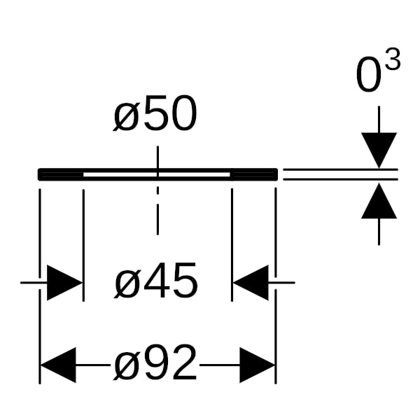 Geberit PE Flanschdichtung di45x3