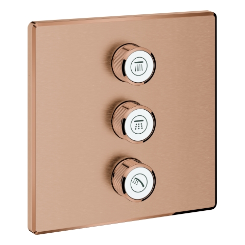 GROHE 3-fach UP-Ventil Grohtherm Smart Control 29127 eckig FMS warm sunset geb.