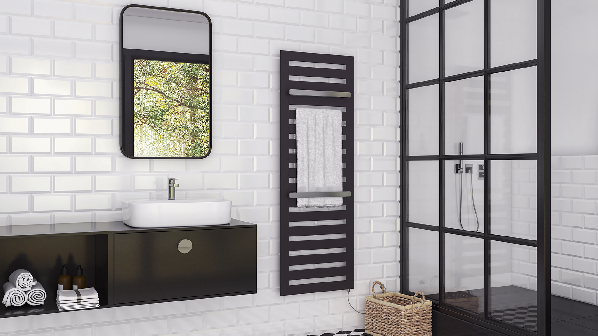 ZE Design-HK Metropolitan Bar elekt. IHE MEPSS180040EAZD 1800x39x400 RAL 9016
