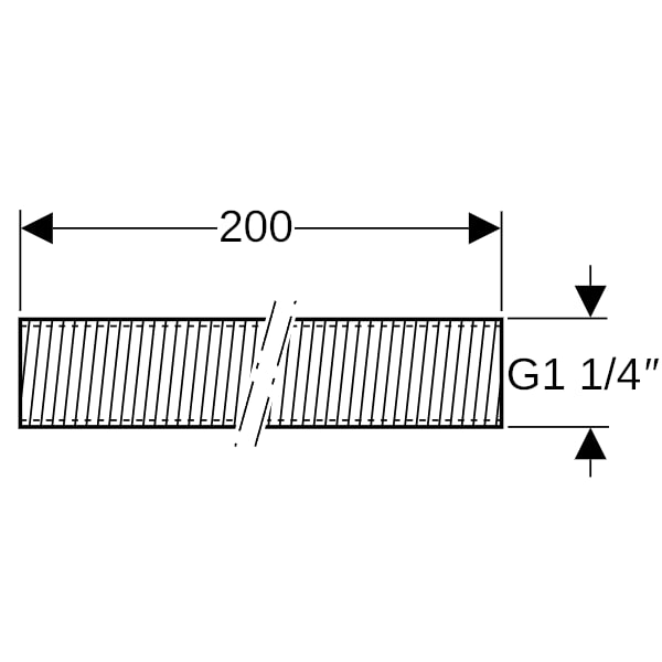 Geberit Gewinderohr, G1 1/4, L200 verzinkt