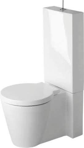DU Stand-WC Kombi Starck 1 640 mm Tiefspüler, f.SPK, Abg.Vario, weiß
