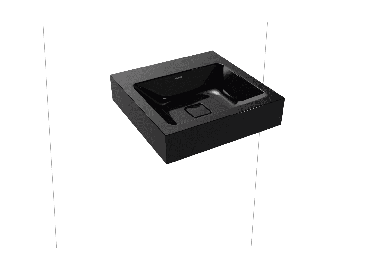 KA WB CONO WANDWASCHTISCH Mod.3079,500x 500mm,schwarz,Perl-Effekt,Antidröhn,oÜL