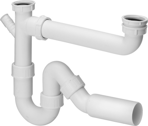 Viega Ablaufverbindung 79485.20 in G1 1/2 x 50mm x 90-310mm Kst. weiss
