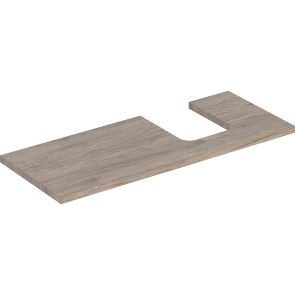 Geberit ONE WT-Pl. Aus re für AWT Schalenform 120x3x47cm, Nussbaum hickory