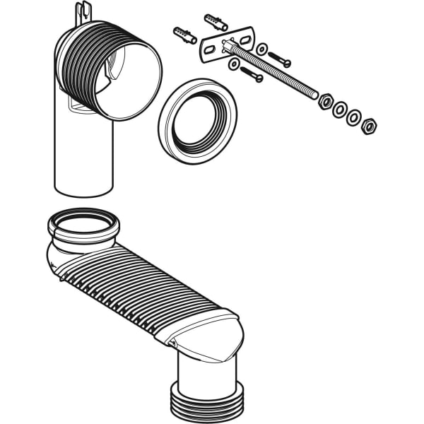 Geberit Set Versprungbogen Geberit AquaClean Sela WC-Kpl.-Anl. SWC