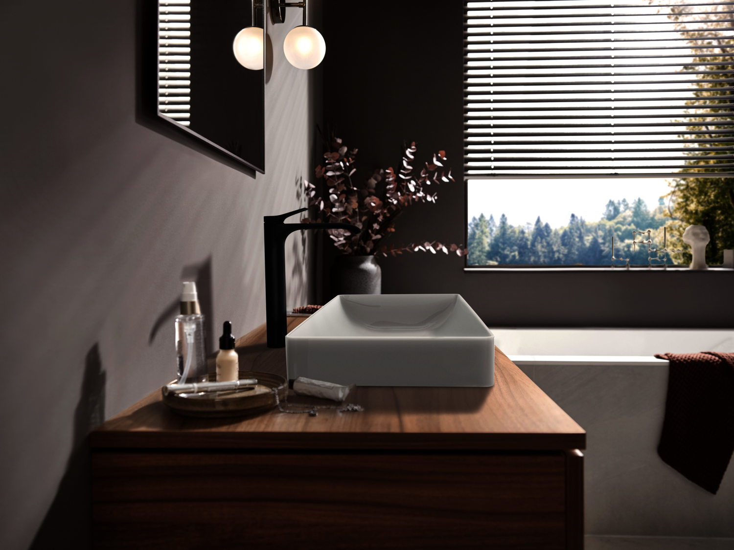 Hansgrohe Waschtischmischer 250 Vivenis mit Zugstangen-Ablaufgarn.Highriser MSW