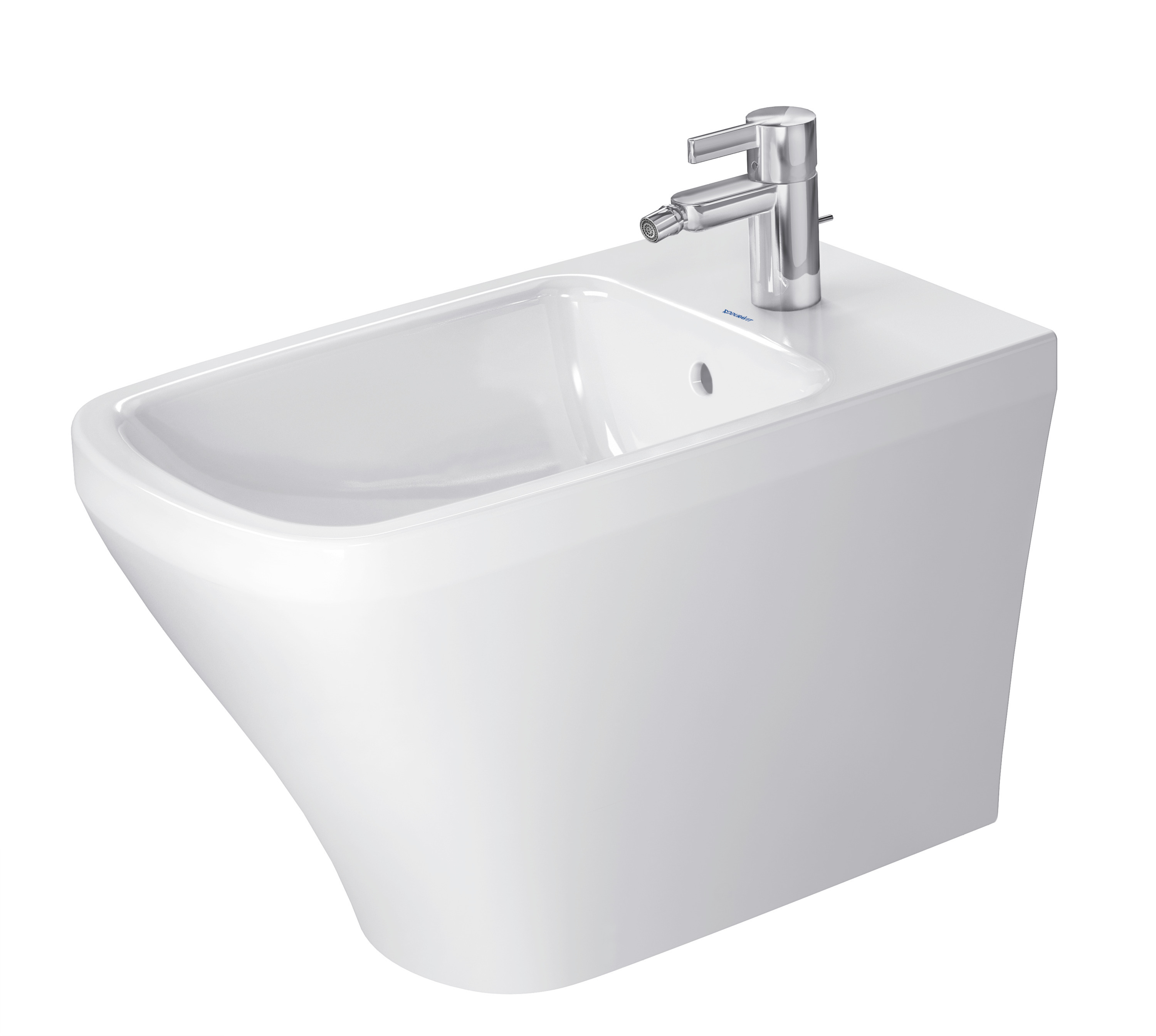 DU Stand-Bidet DuraStyle 630 mm mit ÜL, mit HLB, 1 HL, weiß