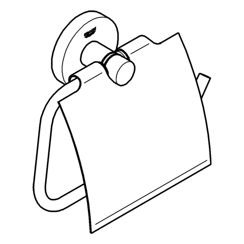 GROHE WC-Papierhalter Essentials 40367_1 mit Deckel nickel gebürstet