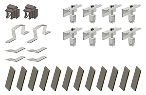 Set Basis für 1. Reihe /3 Flachdachsystem, O/W 10 Grad f. 2 Module