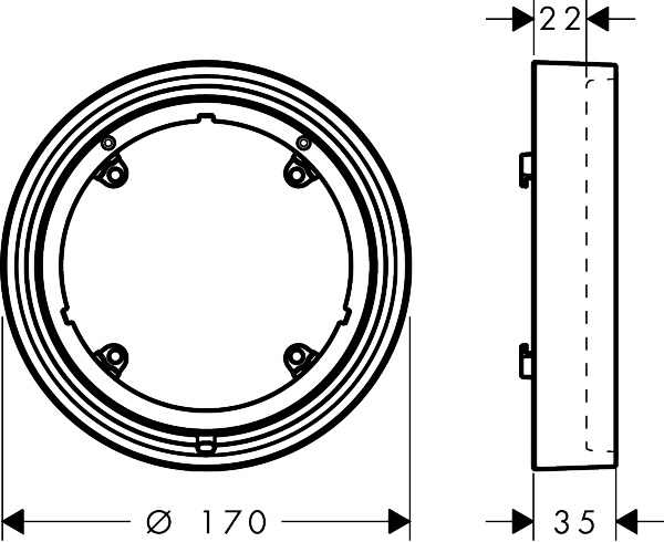 Hansgrohe ShowerSelect Comfort S Verlängerungsrosette 22 mm chrom