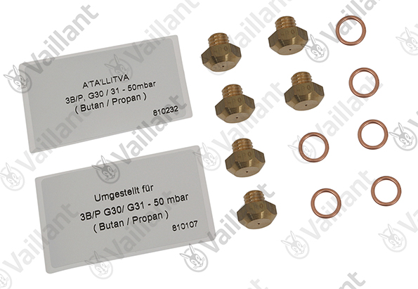 Vaillant Düsenwechselsatz, 6 Düsen-D 0,85 Vaillant-Nr. 200136