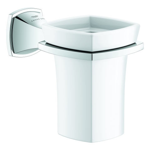 GROHE Halter Grandera 40909 mit Keramik- Mundspülglas chrom