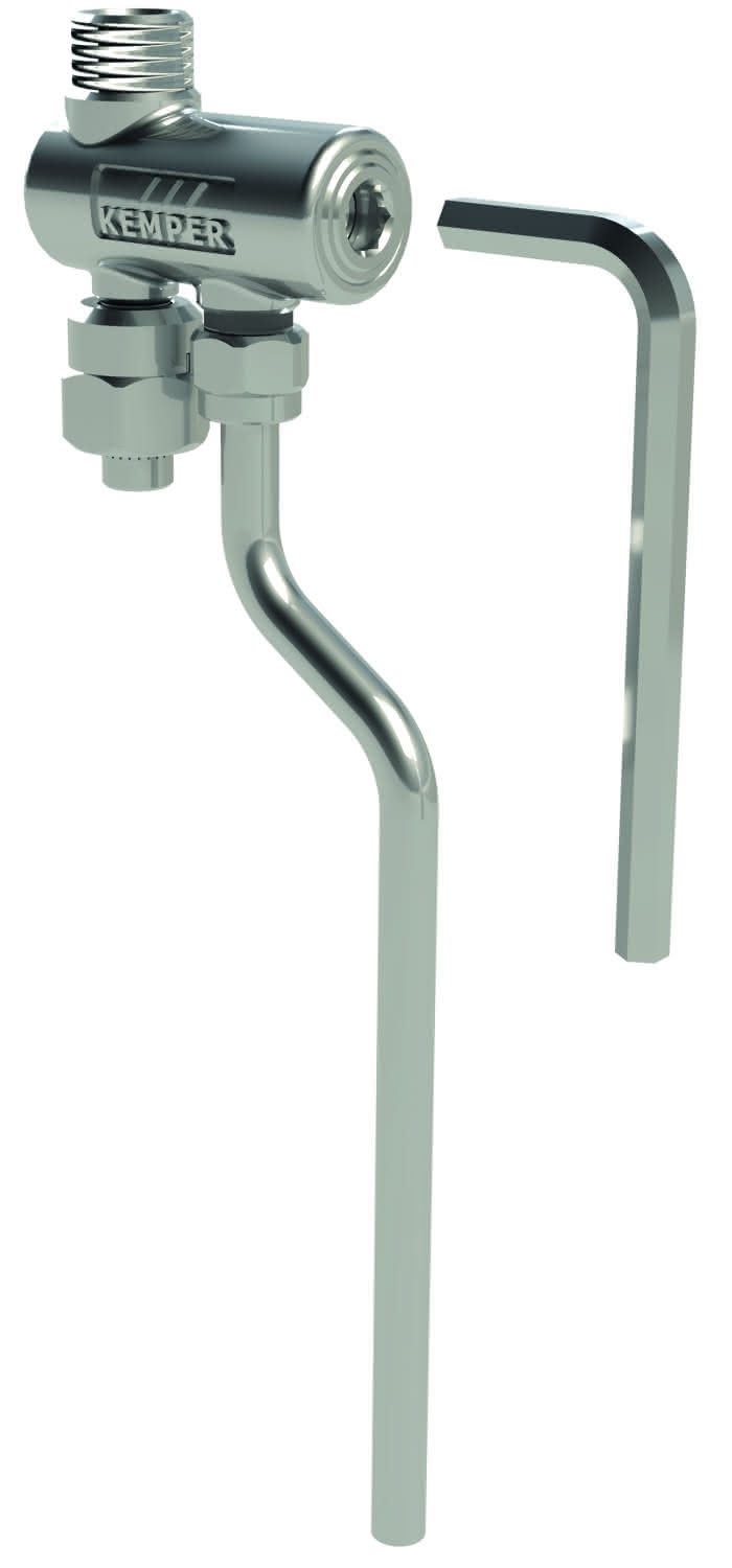 KEMPER Probenahmeventil für Eckventil passend f. G3/8 AG-Quetschverschraubung