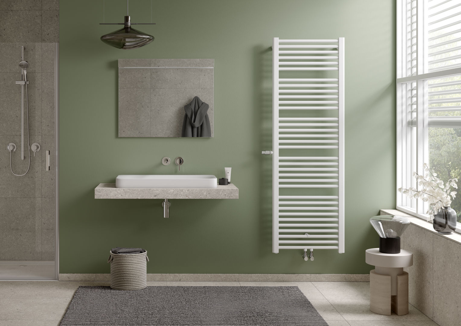 Kermi Basic plus, BH 804x524x35 mm QN 399 W, RAL 9016, Ventil rechts