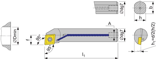 Bohrstange E12M-SCLCL 06 li. VHM m. IK PROMAT Bohrstange E12M-SCLCL 06 li. VHM m. IK PROMAT