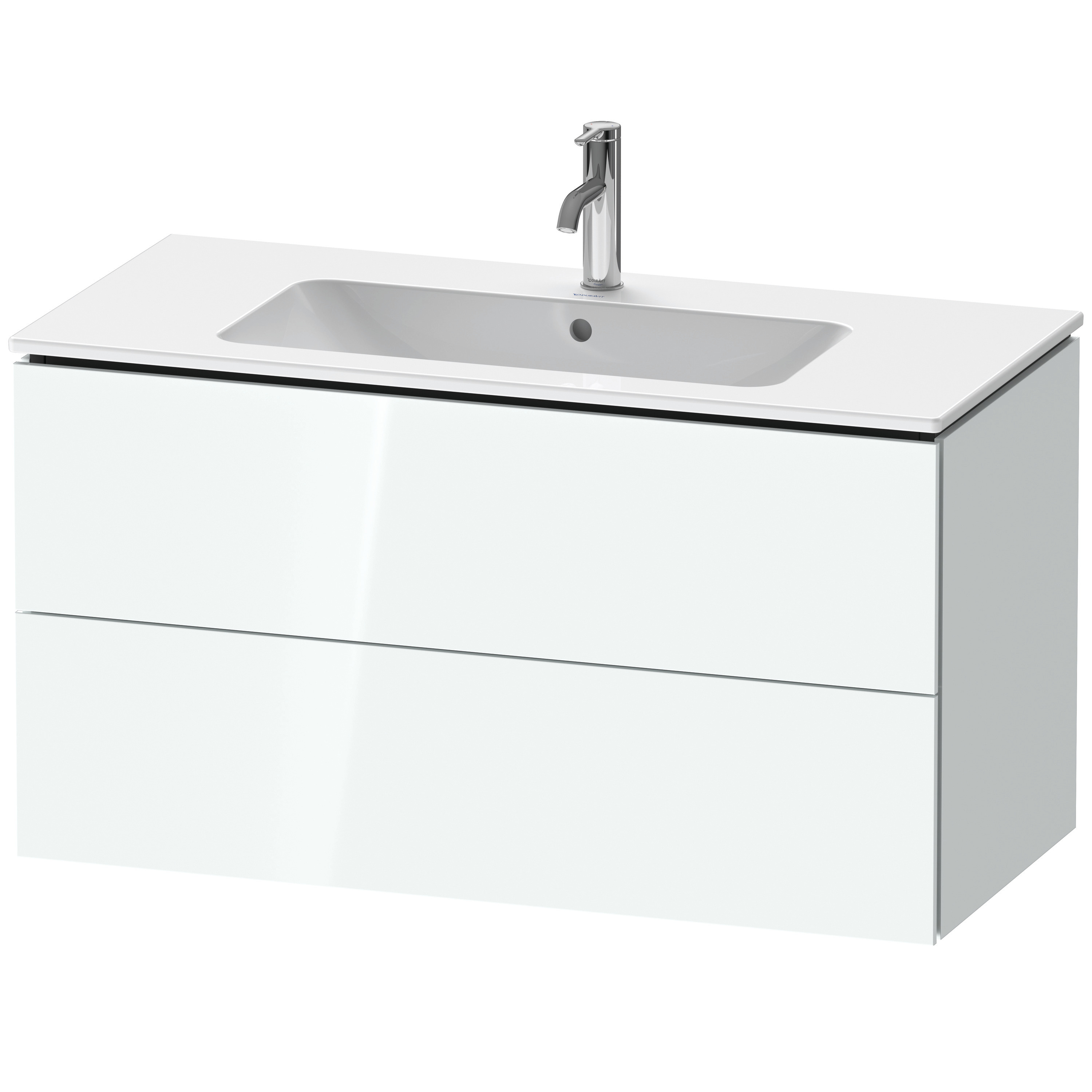DU WTU wandhängend L-Cube 481x1020x550mm 2 SchKa, f.233610, weiß hochglanz lack