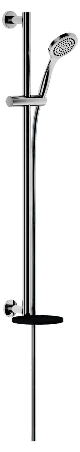 KEUCO Brause-Set IXMO 59587, mit Ablage anthrazit, rund, verchromt