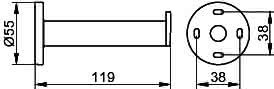 KEUCO Ersatzrollh. Plan 14963, Edelstahl