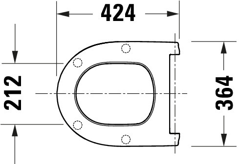 Duravit Univ.WC-Sitz D-shaped Tief 421mm Ülap Absenkaut. abnehmb. Scharn. Edelst. We