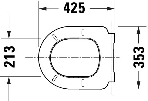 Duravit Univ.WC-Sitz D-shaped Tief 432mm Ülap Absenkaut. abnehmb. Scharn. Edelst. Wß