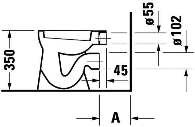 DU Stand-WC Design Classics Bambi 390 mm Flachspüler,f.Kinder,Abg.waagr.weiß