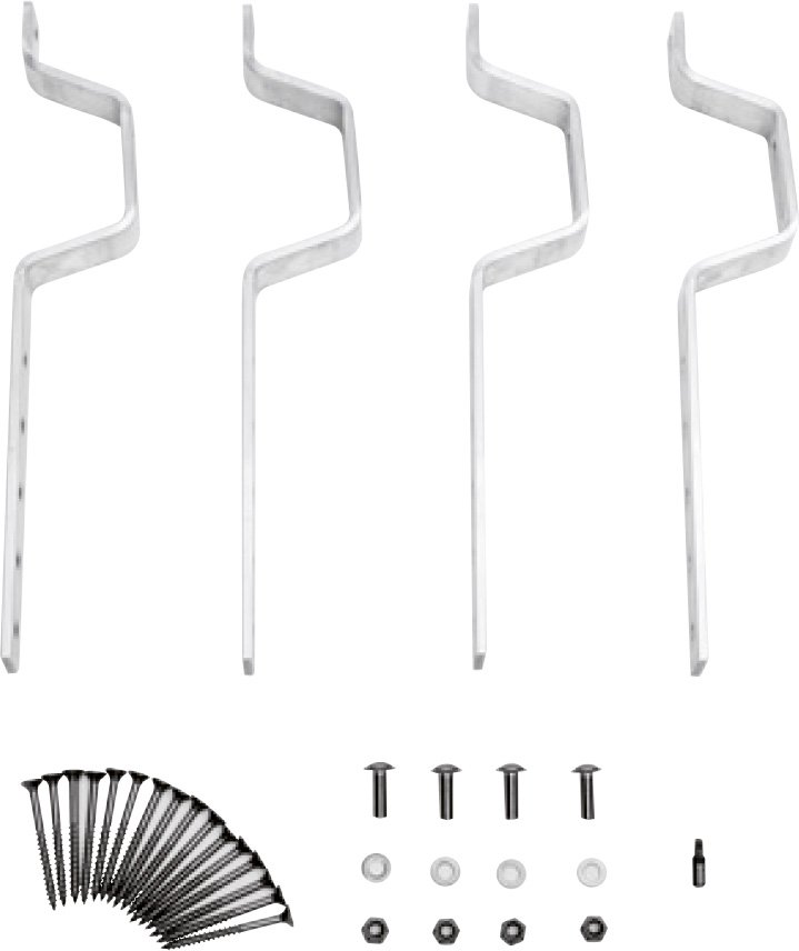 BOSCH Zubehör Flachkollektoren FKA 9-2 Dachanbindung Schiefer/Schindel, 4 Stück