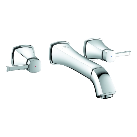 GROHE 3-Loch-WT-Batterie Grandera 20623 Wandmontage FMS Ausladung 234mm chrom