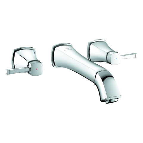 GROHE 3-Loch-WT-Batterie Grandera 20623 Wandmontage FMS Ausladung 234mm chrom GROHE 3-Loch-WT-Batterie Grandera 20623 Wandmontage FMS Ausladung 234mm chrom