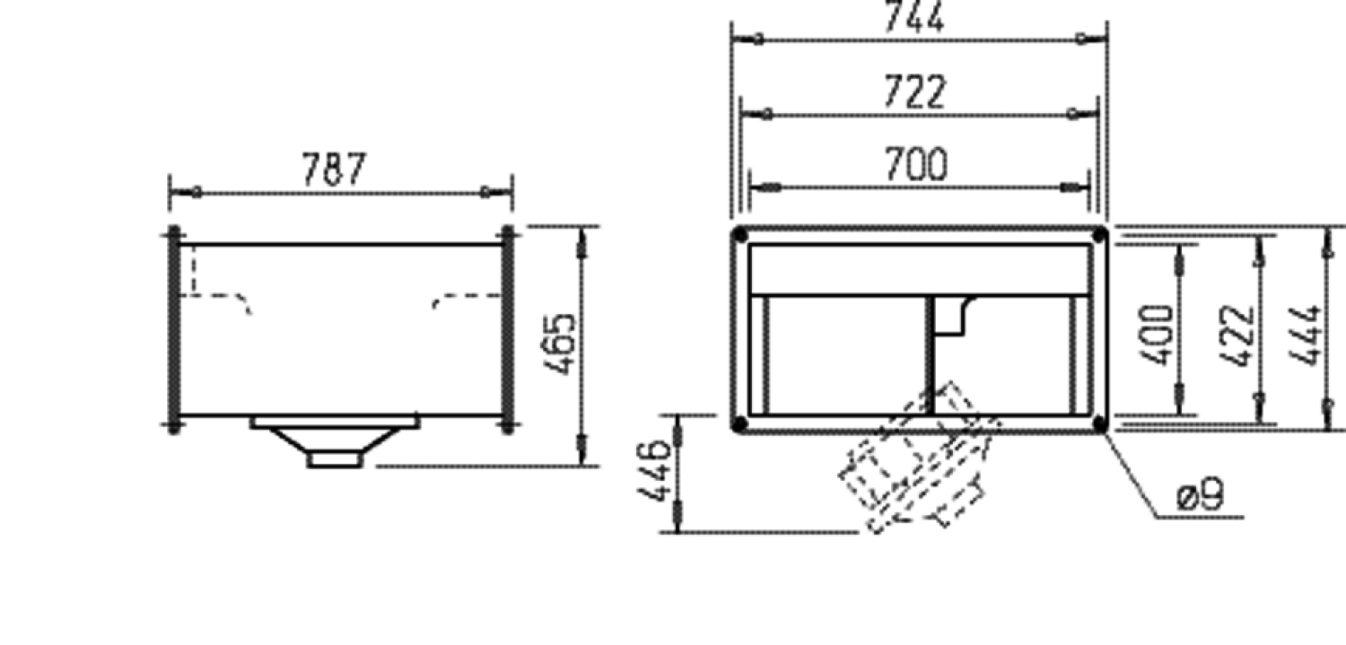 Helios KVD 355/6/70/40 Kanalventilator rechteckig, 3-PH