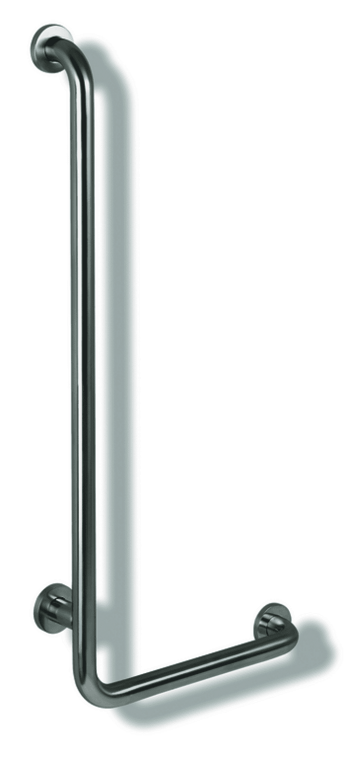 HEWI Winkelgriff Ser 805, Edelstahl, d:33mm, AM:900mm W:400mm li