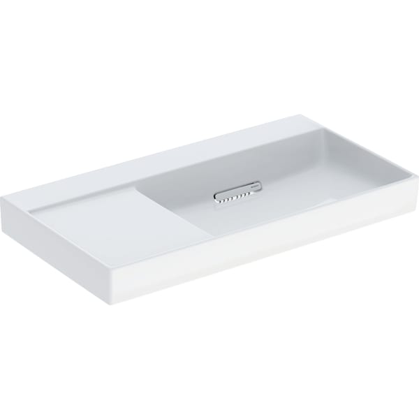 Geberit ONE WT 90x48cm, CleanDrain, Ablg.li o. Hl., o. Ül., weiß, KeraTect/weiß glzd