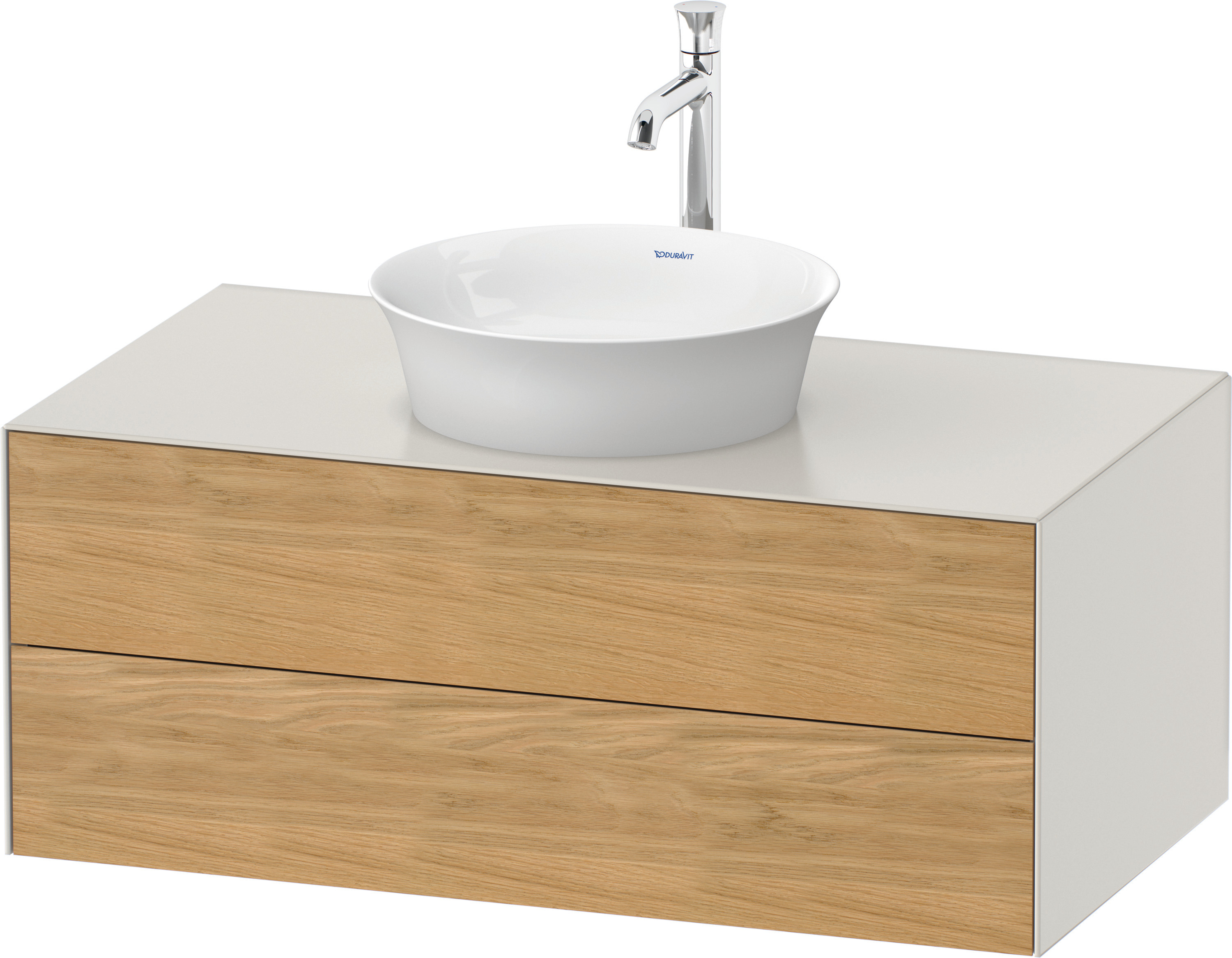 Duravit WTU White Tulip wandhängend, 2 SchKa 408x1000x550mm,Eiche N.M/NordicWeiß Sdm