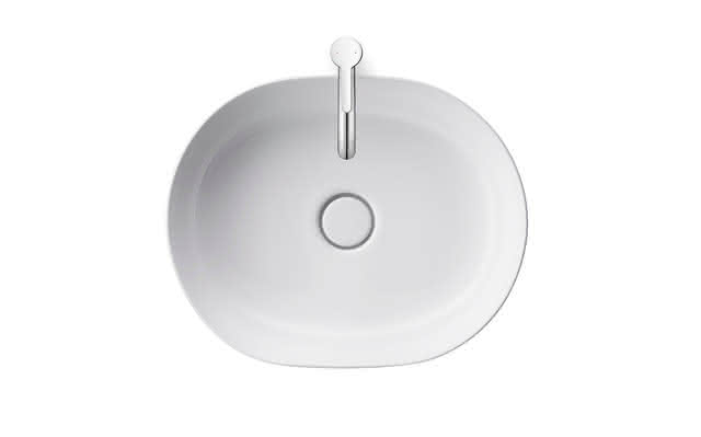 DU Aufsatzbecken Luv 500x350mm geschliffen, o.ÜL, o.HLB, weiß, WGL