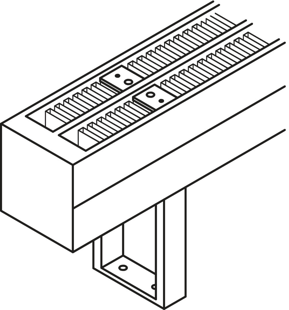 Kermi Bankkonsole Konvektor Typ54/55 L= 253 H =250, weiß