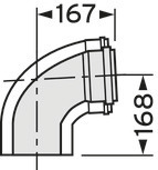 Vaillant Bogen 87 Gr 110/160 mm konzentrisch PP