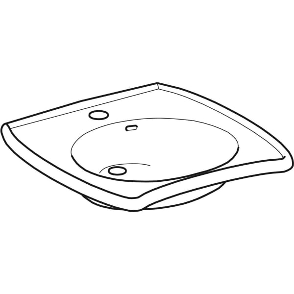 Geberit Vitalis WT, barrierefrei, 55x55cm m. Hl., m. Ül., weiß