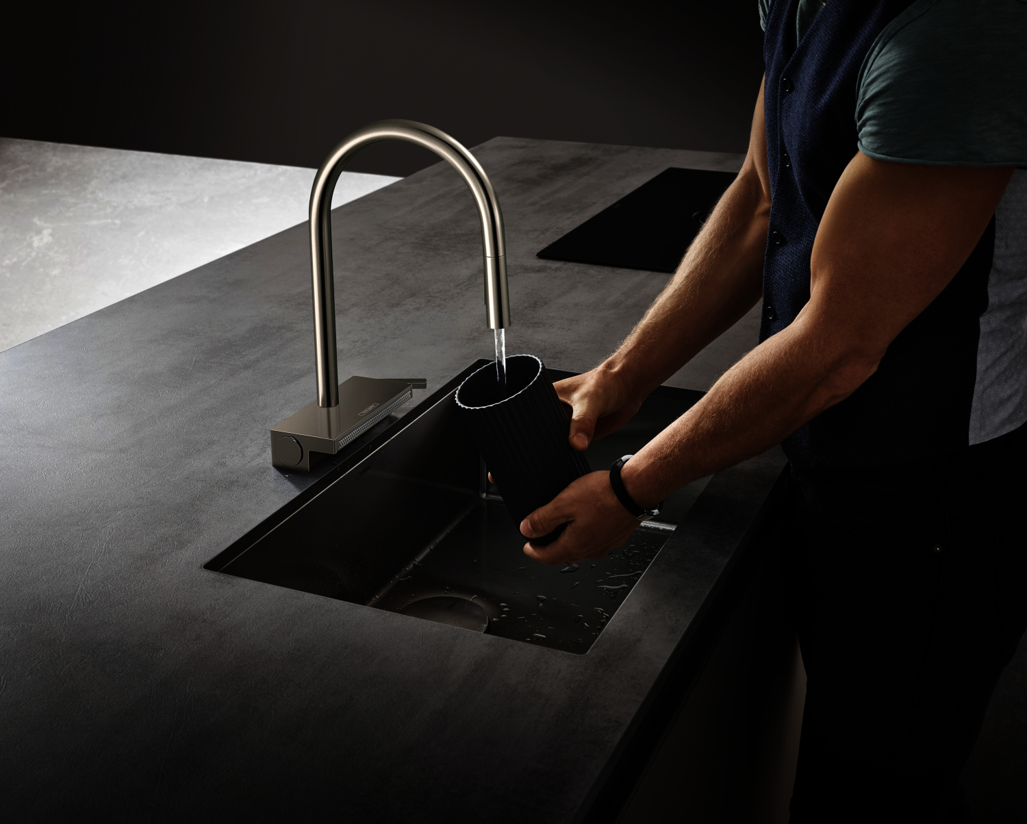 Hansgrohe Spültischmischer 170 Aquno Select M81 Ausziehbrause 3jet sBox edelstahl-optik