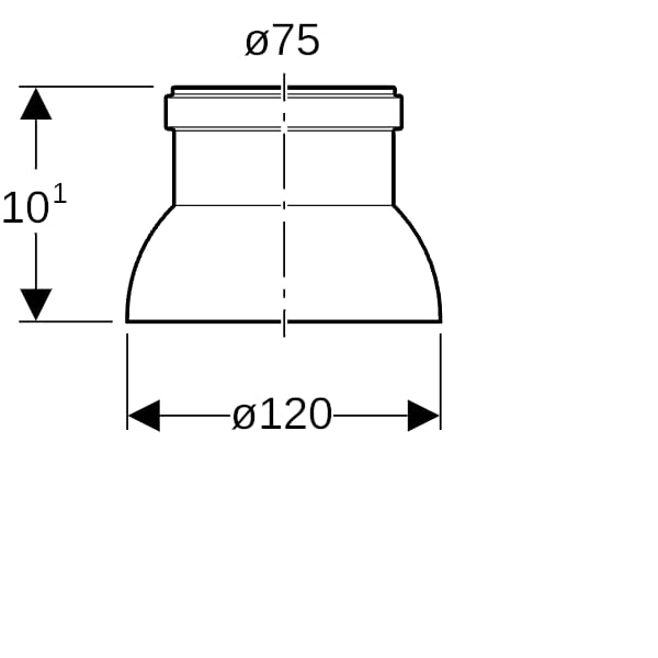 Geberit PE Dunsthut d75