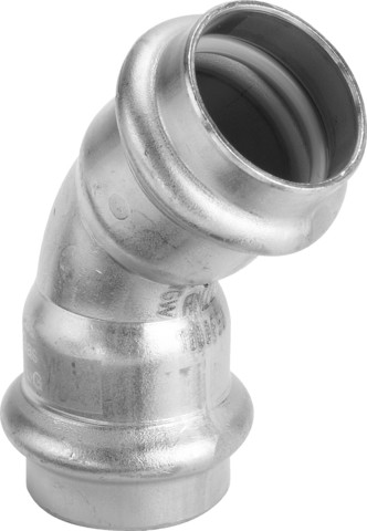 Viega Bogen 45 Grad SC Sanpress Inox G 0226 für Gas in 22mm Edelstahl