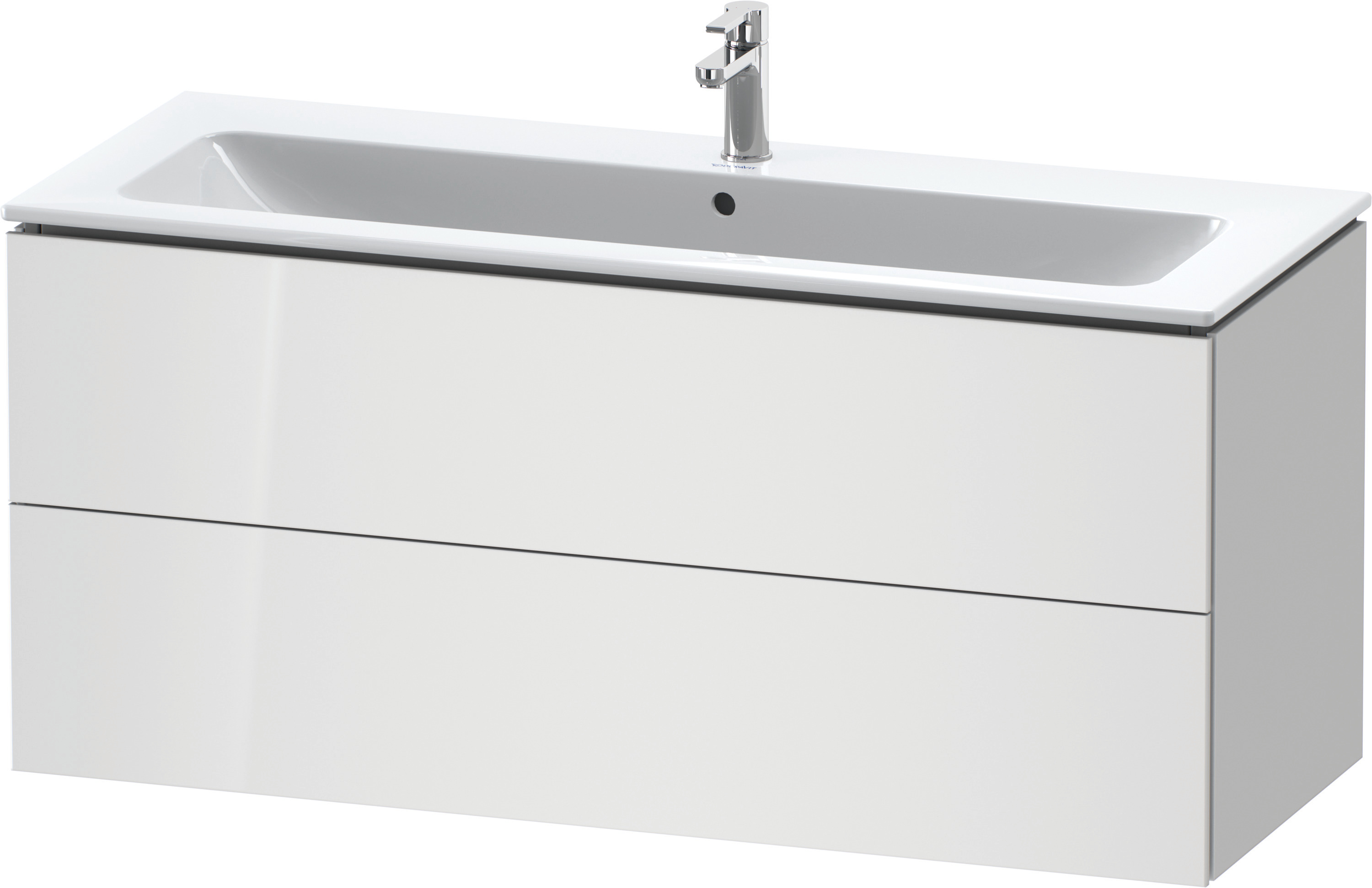 DU WTU wandh. L-Cube 481x1220x550mm 2 SchKa, f.233612, weiß hochglanz