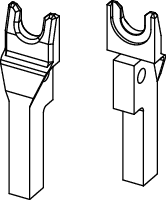 TECE-Ersatzteil Gabelkopfpaar 25 mm TECE-Ersatzteil Gabelkopfpaar 25 mm