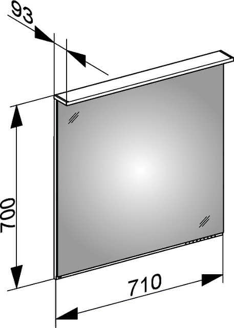 KE LS Edition Lignatur 13396 710x700x60mm stufenlos