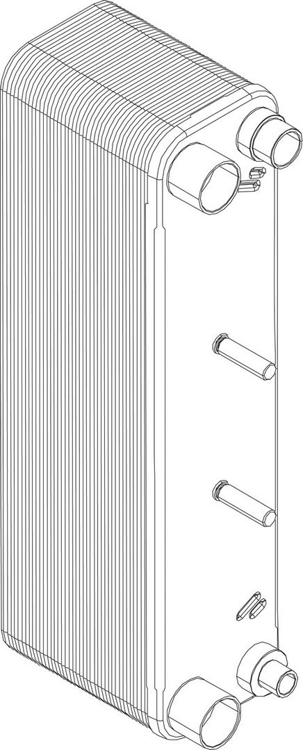 BOSCH Ersatzteil TTNR: 8738206736 Wärmetauscher ACH18- 40 + Halterung
