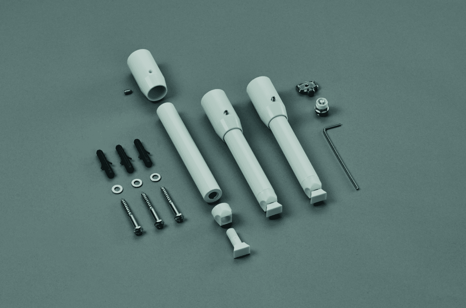 Zehnder Design-Wärmekörper Zubehör-Set weiß f.Wandabstand bis 130mm, 8100952021