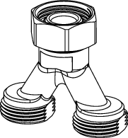 TECEfloor Eurokonus Y-Stück 3/4" IG - 2x 3/4"AG