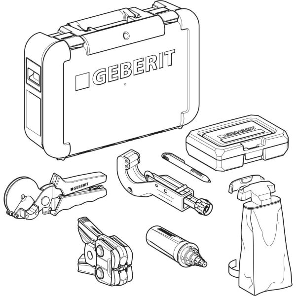 Geberit FlowFit Koffer bestückt mit Werkzeugen (10-P, d16-40 (2))